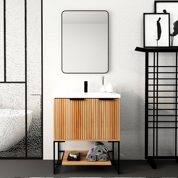 Freestanding Style - Four Legs for Stability - Bathroom - Uneven Surface Resistant Vanity