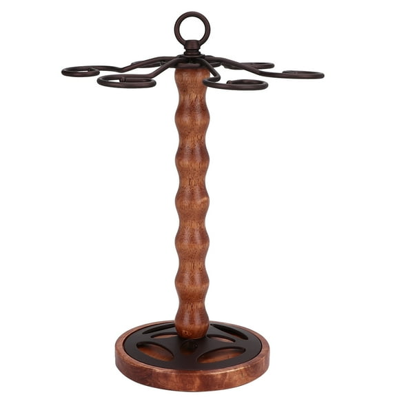 Freestanding Tabletop Stemware Storage Display Rack Wine Glass Cup Holder with 6 Hooks