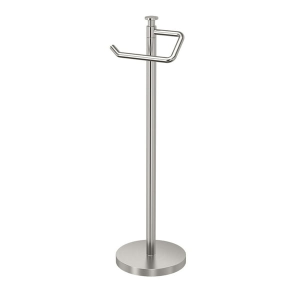 Gatco 1435SN Free Standing Toilet Paper Holder 23.68", Satin Nickel