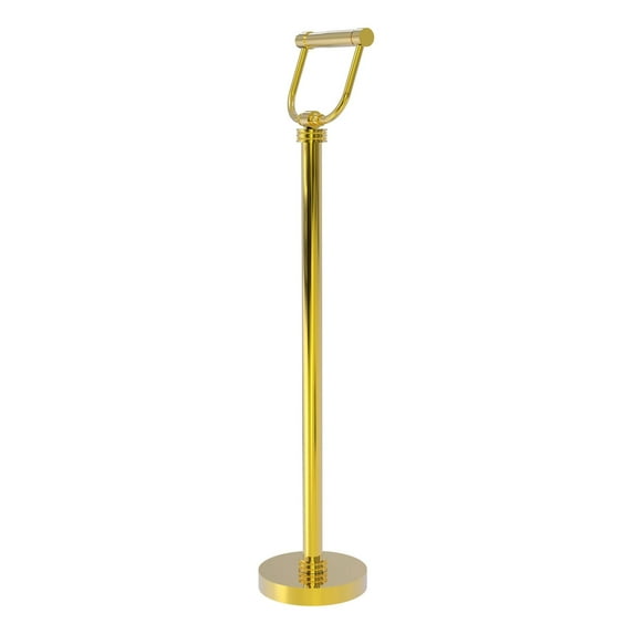 Freestanding Toilet Tissue Holder - Polished Brass / Dotted