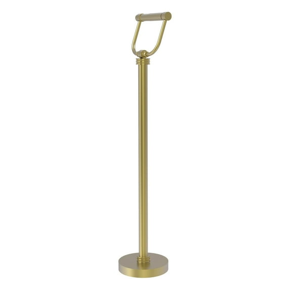 Freestanding Toilet Tissue Holder - Satin Brass / Dotted