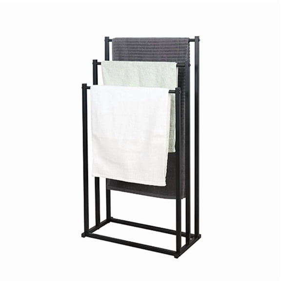 Freestanding Towel Racks 3 Tier Pool Towel Rack Outdoor Oversized Floor Bath Towel Drying Valet Holder Blanket Quilt Rack Stand for Bathroom Bedroom Beach Hot Tub Gym Pool Area Outside