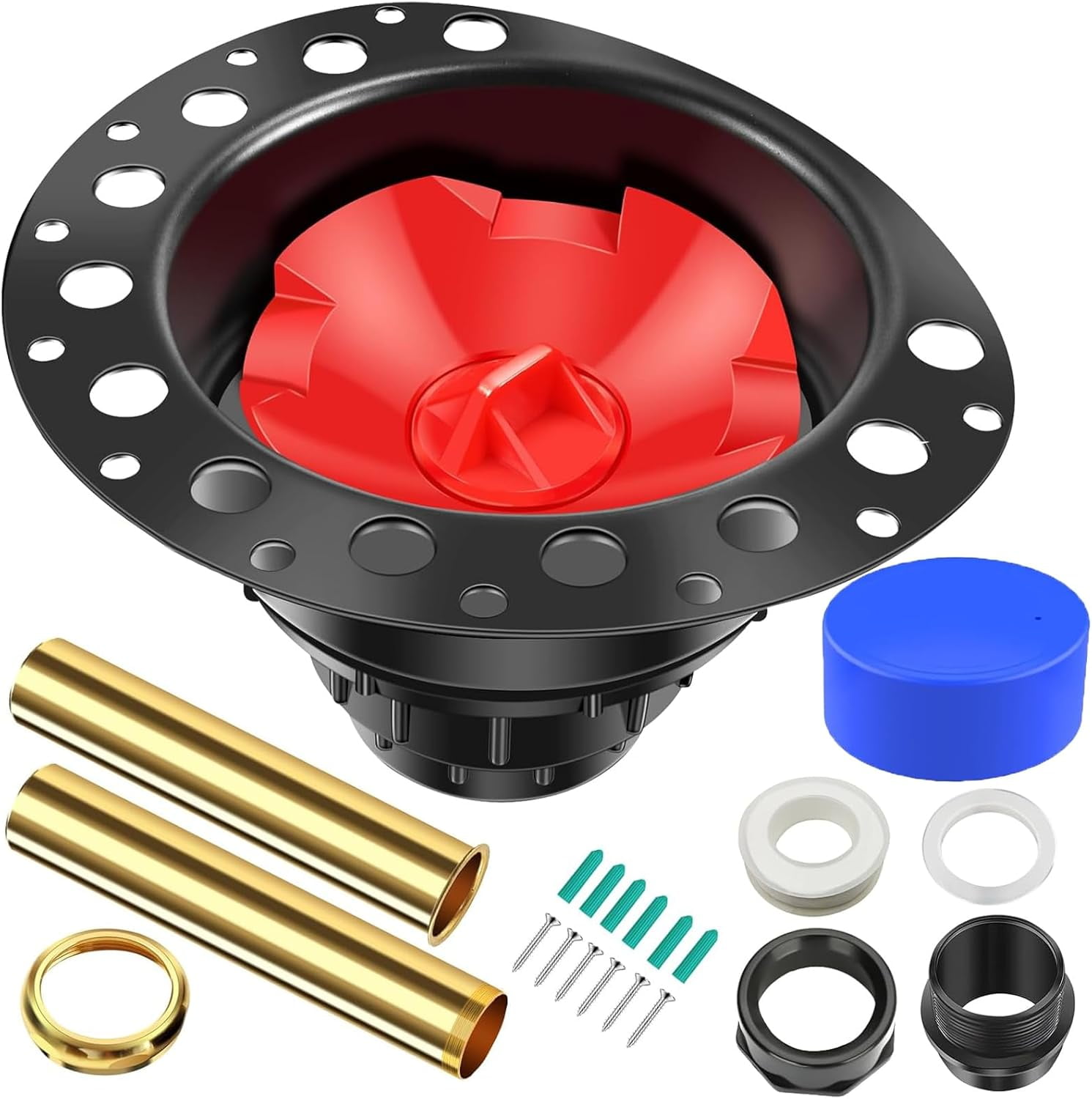 Freestanding Tub Drain Rough-in Kit with ABS Plastic Adapter and Brass ...