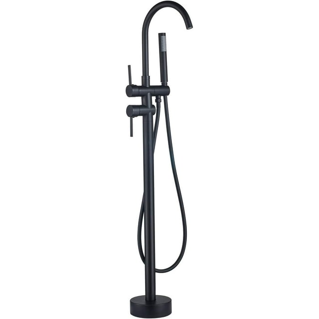 Freestanding Tub Faucet Tub Filler Floor Mount Bathtub Faucet with