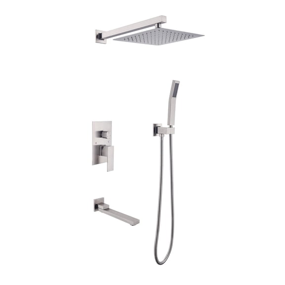 Freestanding Tub Filler 10" Rain Shower Head Systems Wall Mounted Shower,Freestanding Bathtub Faucet