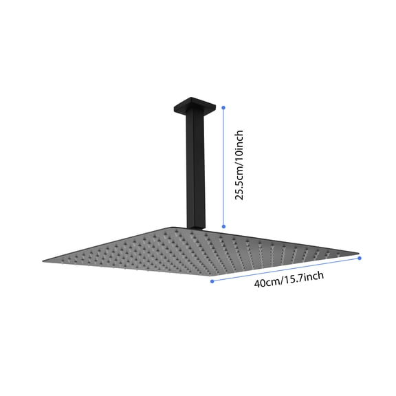 Freestanding Tub Filler, 16" Matte Black Bathroom Luxury shower head, Matte Black Freestanding Bathtub Faucet,Stainless Steel Floor Mounted Tub Filler, Bath & Faucets Freestanding Tub Faucets 16" Mat