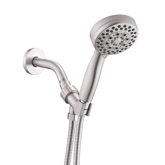 Freestanding Tub Filler 5 Mode Adjustable Settings Handheld Shower Head with Hose High Pressure Shower Heads,Floor Mounted Tub Filler