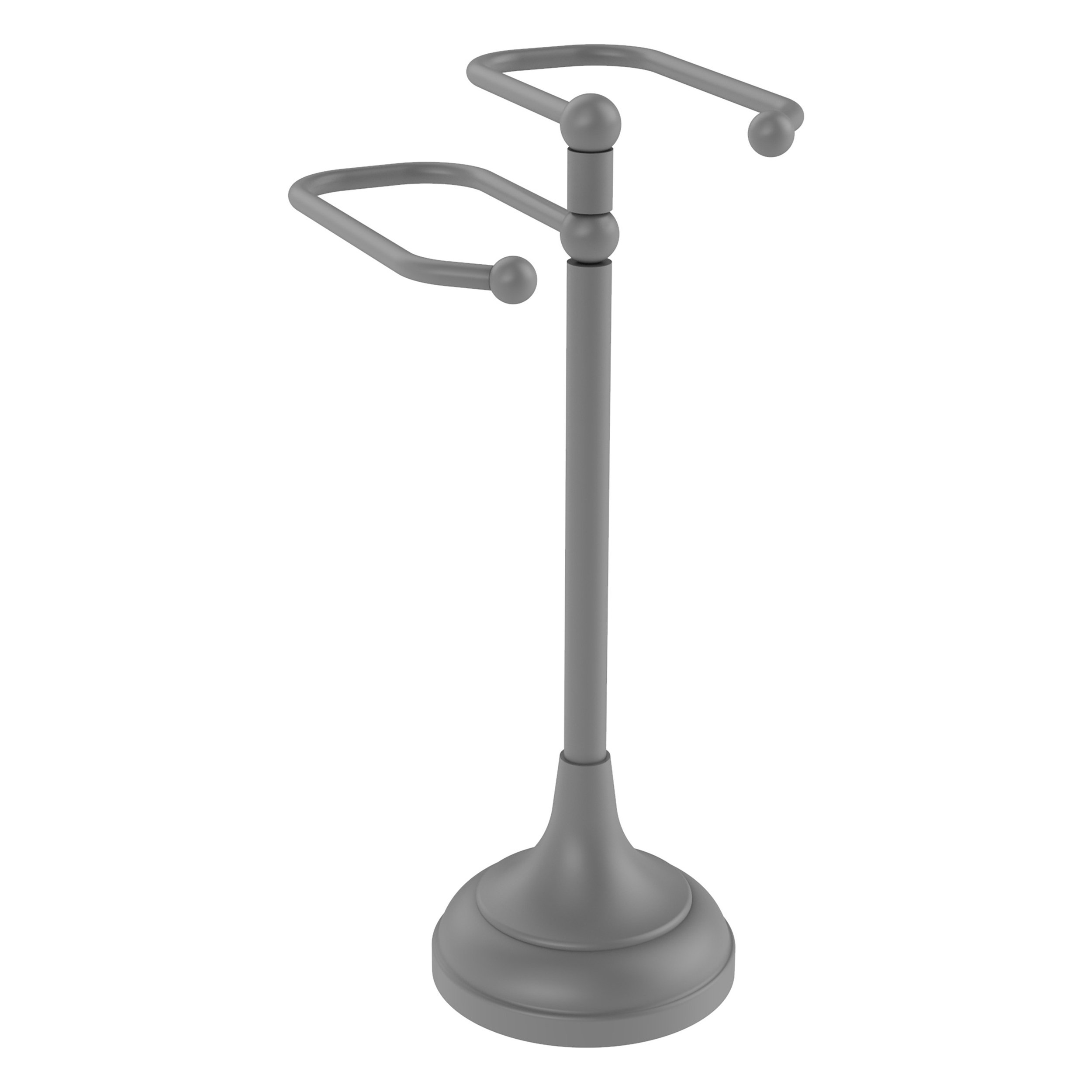 Freestanding Two Arm Guest Towel Valet Matte Gray