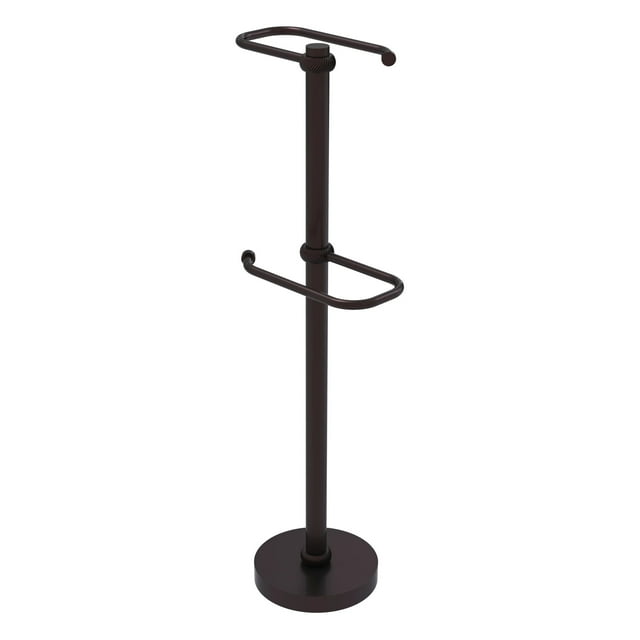 Freestanding Two Roll Toilet Tissue Stand - Antique Bronze / Twisted