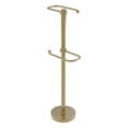 thumbnail image 1 of Freestanding Two Roll Toilet Tissue Stand - Unlacquered Brass / Grooved, 1 of 10