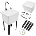 thumbnail image 1 of Freestanding Utility Sink, Utility Sink Extra-Deep Laundry Tub, Freestanding Plastic Utility Sink Laundry Tub Sink for Basement, Laundry Room, Garage or Shop (White), 1 of 9
