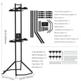 thumbnail image 1 of Freestanding Vertical Bike Rack for Garage, Heavy Duty Steel Bike Storage Stand, Adjustable Gravity Wall Mount Holds 4 Bikes Up to 260 lbs, Easy Assembly, Black – Indoor Outdoor Use, 1 of 11