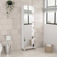 thumbnail image 1 of Freestanding White Linen Cabinet, 66.79 Lb, 5+ Shelves - 60.56 In. H X 19.61 D 8.49 W Mirror Cabinet In White, 62" High, Shelves, Practical Decor, 1 of 4