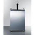 thumbnail image 1 of Freestanding dual tap residential beer dispenser, auto defrost w/digital thermostat, SS wrapped door, horizontal handle, and black cabinet, 1 of 6