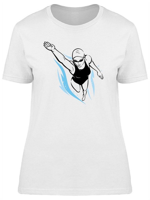 Freestyle Female Swimmer T-Shirt Women -Image by Shutterstock, Female x-Large