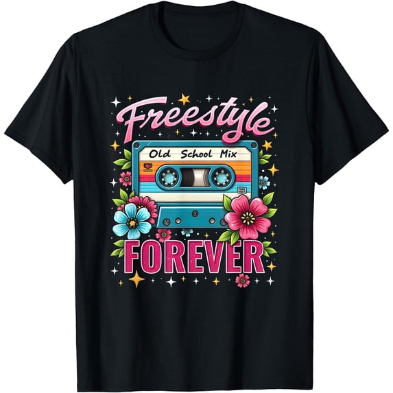 Solutions Mix Freestyle Forever Old School Mix Cassette Vibes T-Shirt - Walmart.com