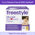 thumbnail image 1 of Freestyle Hyper Absorbent Ultra Soft TCF Baby Diapers, Size 2, 56 Count (Select for More), 1 of 19