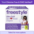 thumbnail image 1 of Freestyle Total Chlorine Free 14x Better Absorption Hypoallergenic EWG Verified® Baby Diapers, Size 3 (14-24 lbs), 56 Count, 1 of 23