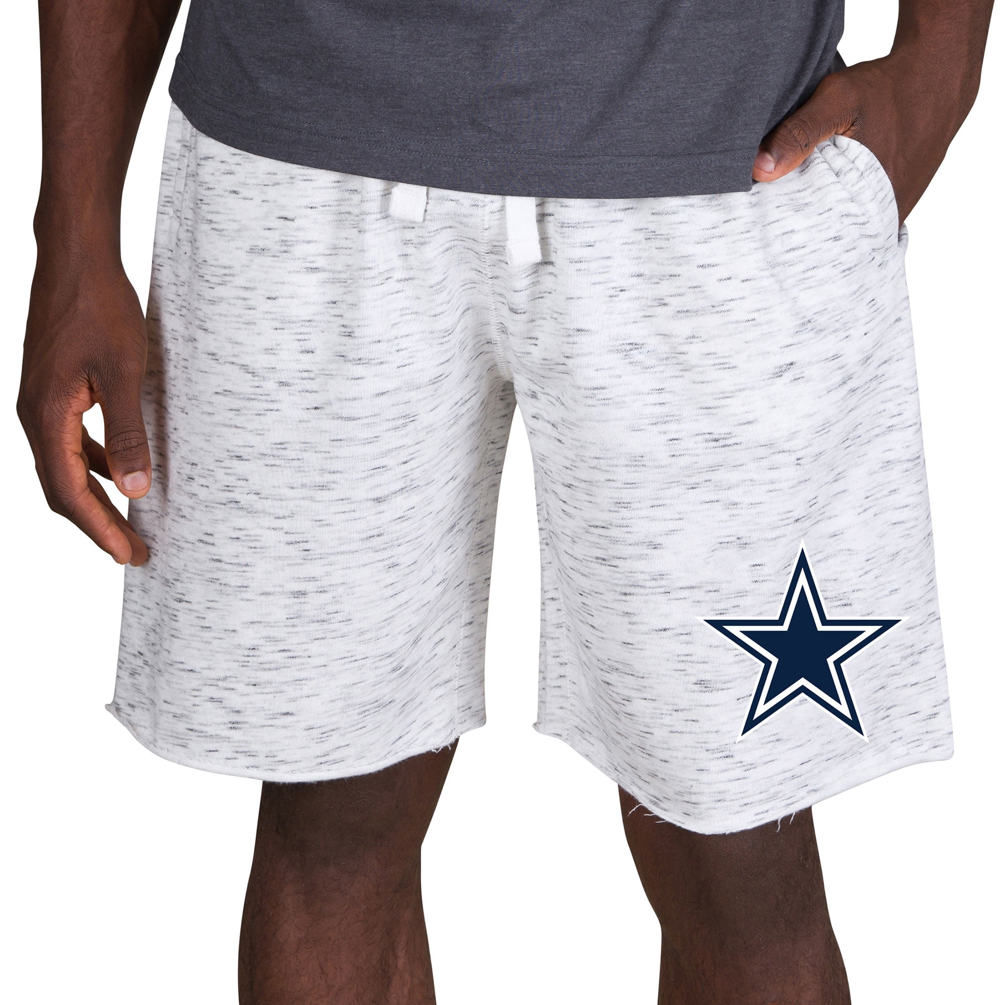 Men's Concepts Sport White/Charcoal Dallas Cowboys Alley Fleece Shorts 
