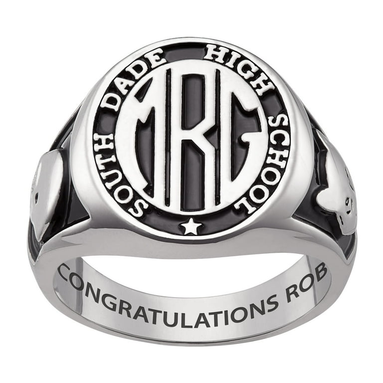 Order Now For Holiday Delivery Freestyle Men s Celebrium Signet Oval Class Ring Personalized High School or College Graduation Walmart
