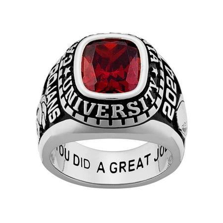 Freestyle Men's Sterling Silver Large Classic Class Ring, Personalized, High School or College Graduation