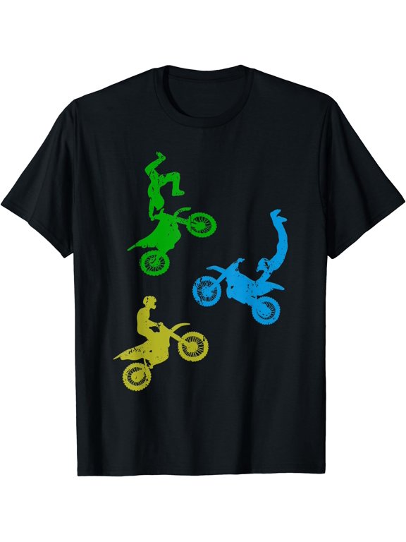 Freestyle Motocross Dirtbike Wheelie Enduro Motorcycle Boys T-Shirt, Vintage Birthday Gift
