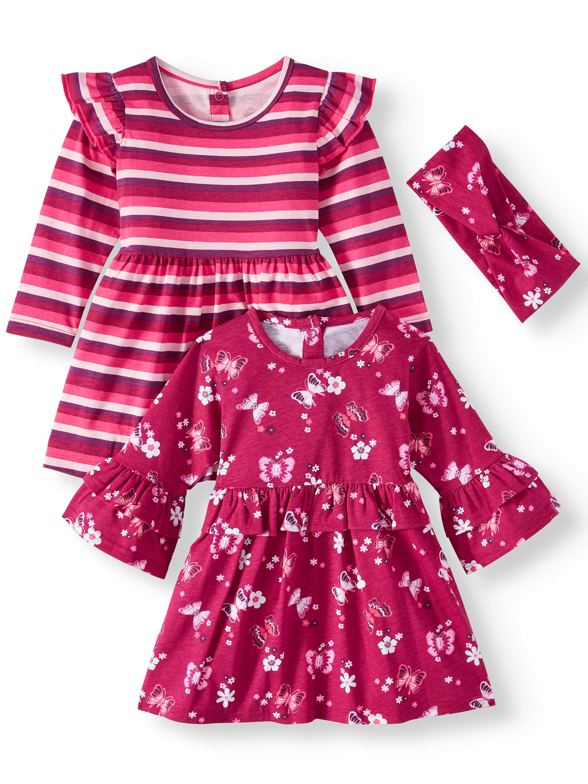 Freestyle Revolution 2-Pack Ruffled Detail Yummy Play Dress With Headband (Little Girls & Big Girls) - image 1 of 3