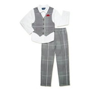 Freestyle Revolution Boys Dress Shirt, Vest, & Pant Outfit Set, 3-Piece, Sizes 4-14