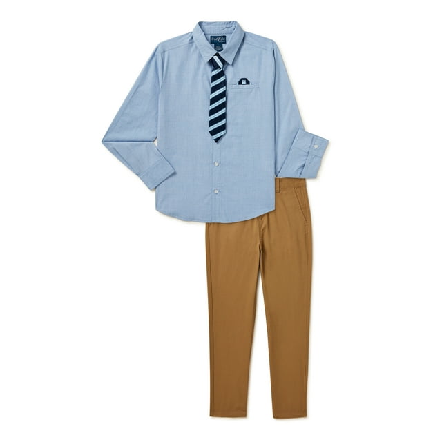 Freestyle Revolution Boys Dress Shirt and Pants with Tie Outfit Set, 3