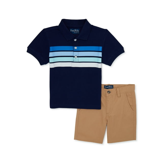 Freestyle Revolution Boys Polo Shirt and Shorts Outfit Set, 2Piece