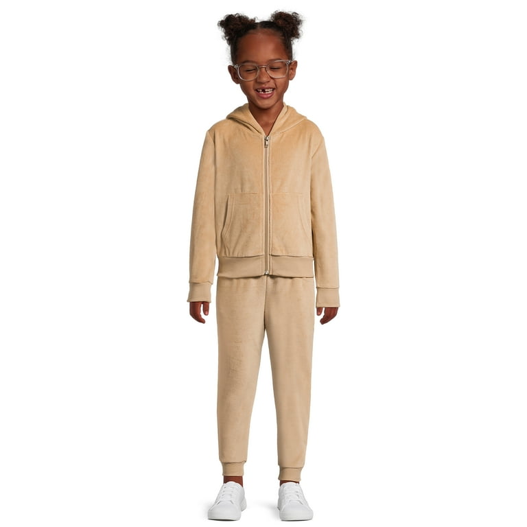 Freestyle Revolution Girls Hoodie and Joggers Velour Set, 2-Piece, Sizes  4-16