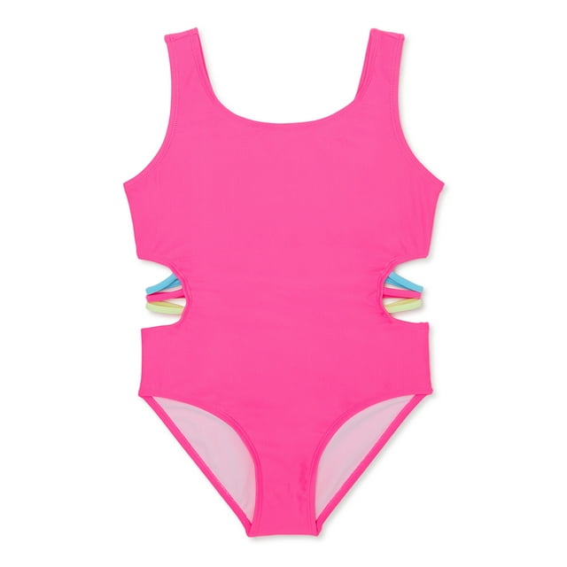 Freestyle Revolution Girls OnePiece Cut Out Swimsuit with UPF 50