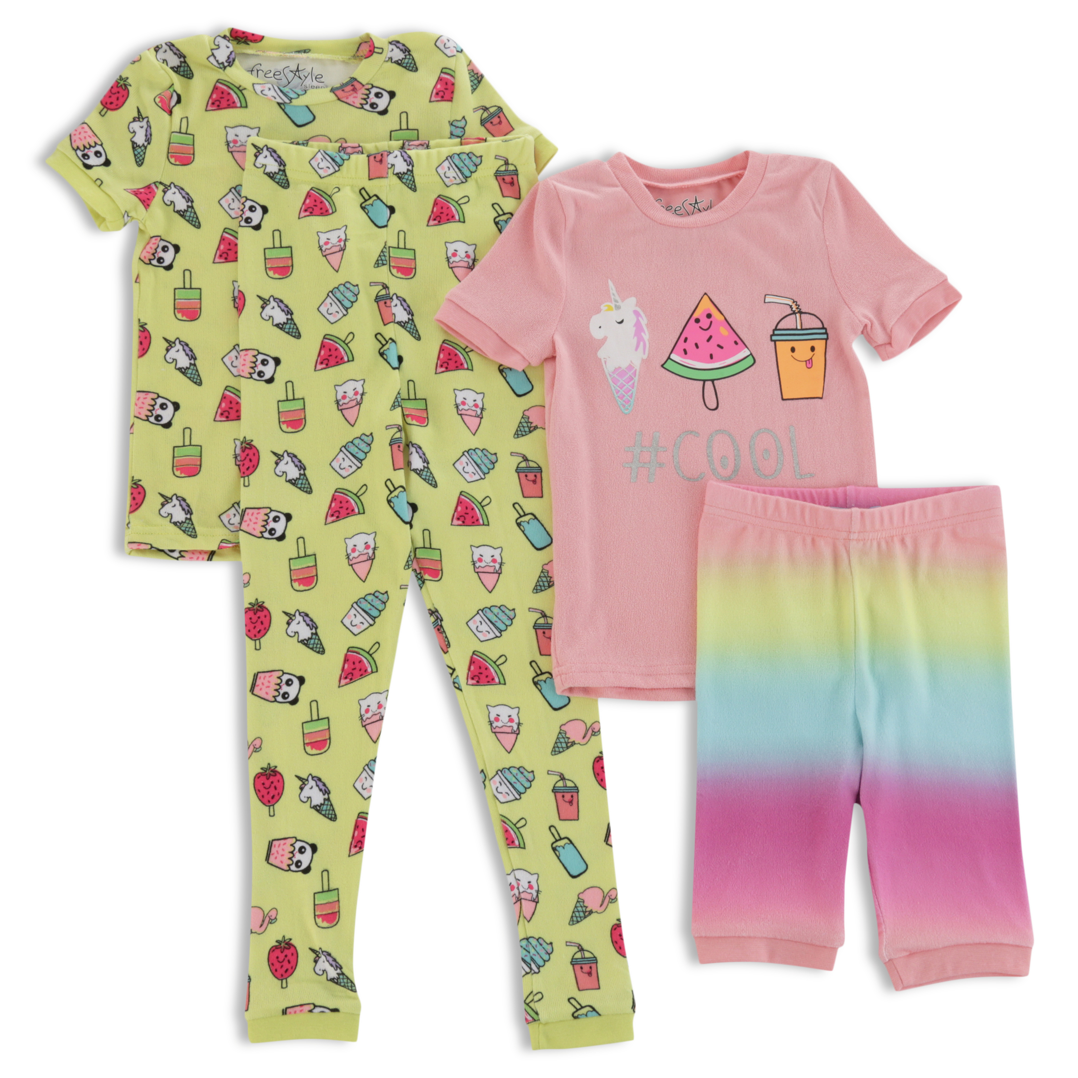 Freestyle Revolution Short Sleeve Ice Cream Pajama Set (Girl's), 4