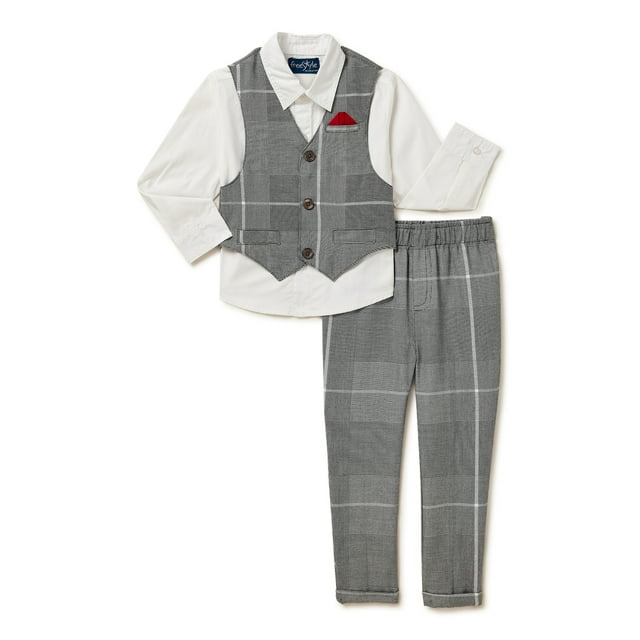 Freestyle Revolution Toddler Boy Dress Shirt, Vest and Pants Outfit Set
