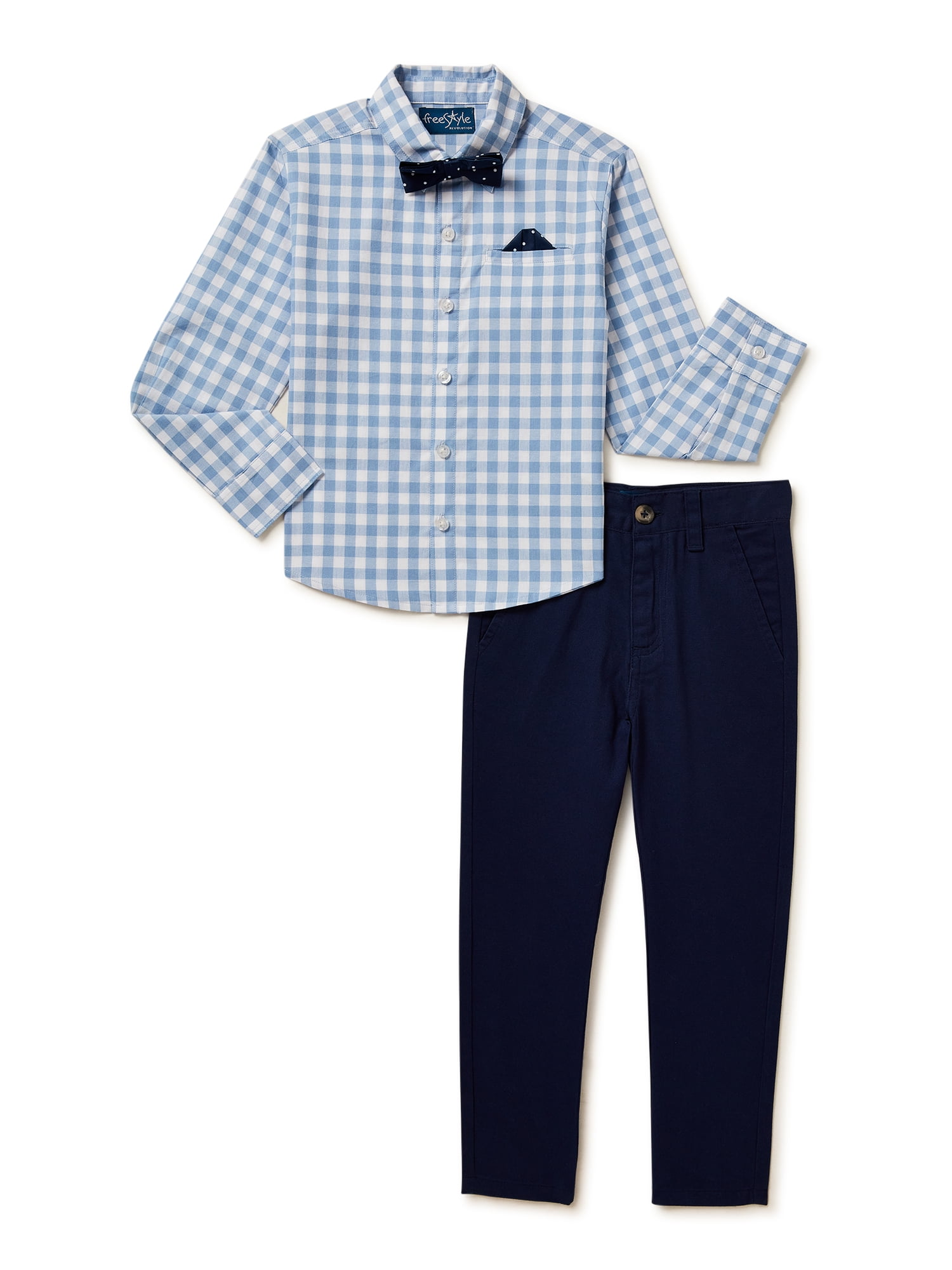 Freestyle Revolution Toddler Boy Dress Shirt and Pants with Bow Tie