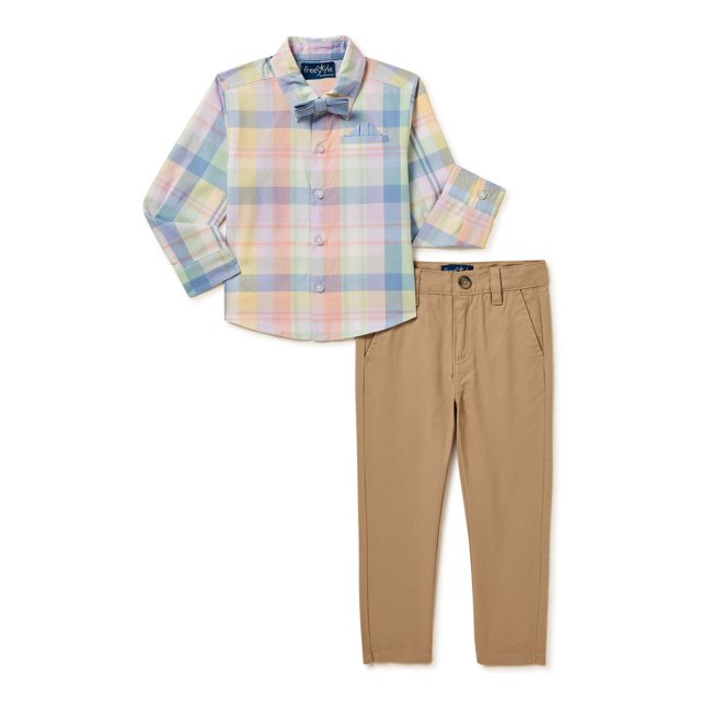 Freestyle Revolution Toddler Boys Dress Shirt & Pant with Bow Tie