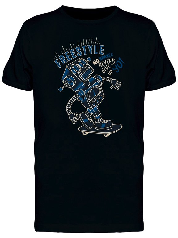 Freestyle Robot Skate T-Shirt Men -Image by Shutterstock, Male 3X-Large