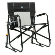 GCI Outdoor Freestyle Rocker XL Oversized Foldable Rocking Chair, Black
