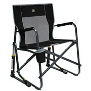 GCI Outdoor Freestyle Rocker Foldable Rocking Camp Chair, Black
