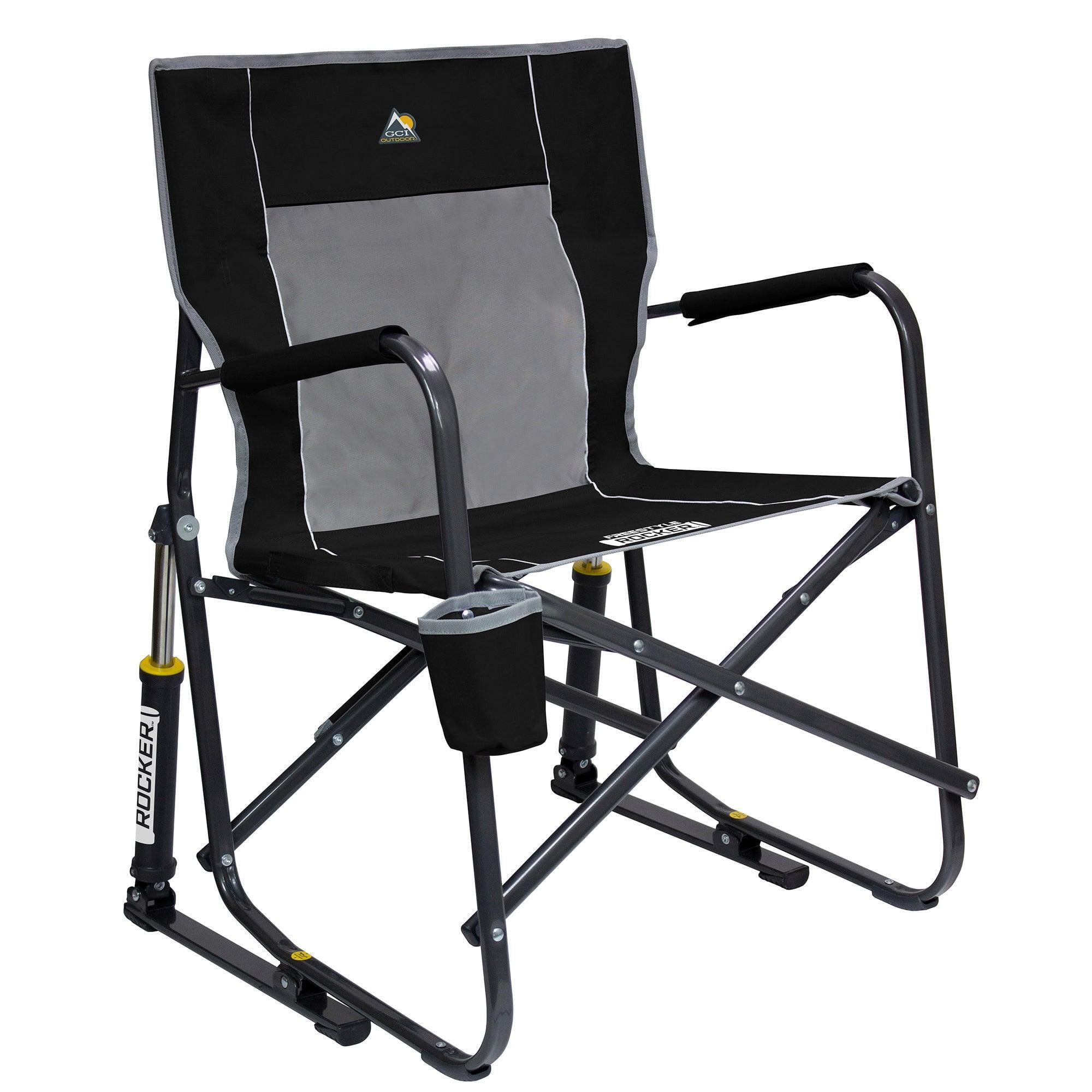 GCI Outdoor Freestyle Rocker Foldable Rocking Camp Chair, Black - Walmart.com