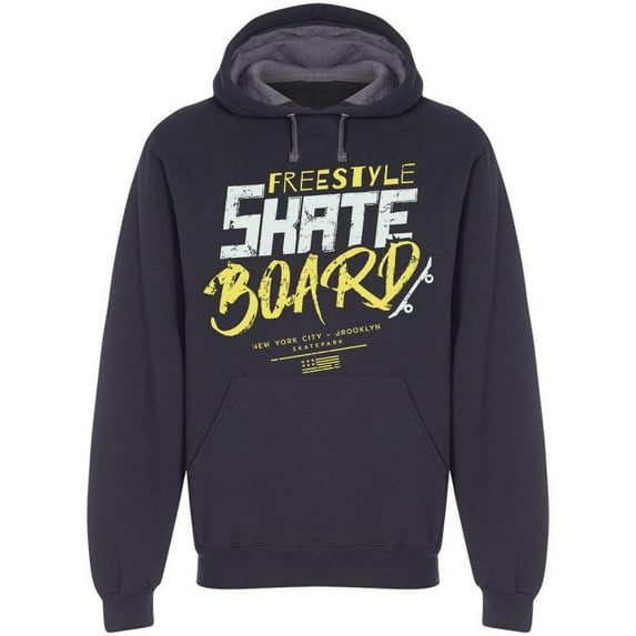 Freestyle Skateboard Nyc Brookly Hoodie Men -Image by Shutterstock, Male 4X-Large