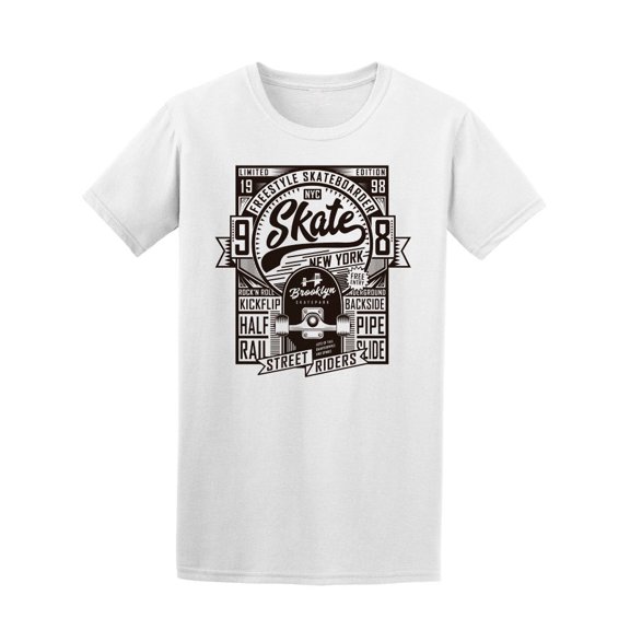 Freestyle Skateboarder Half Rail T-Shirt Men -Image by Shutterstock, Male Small