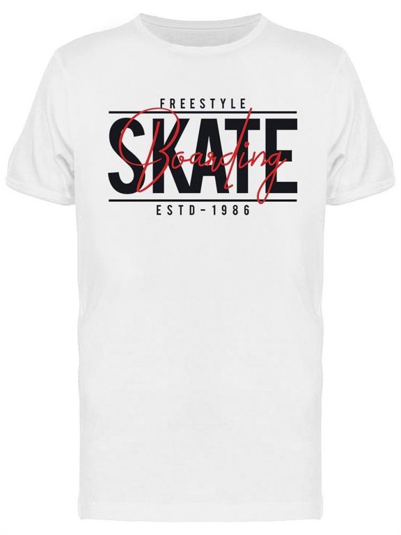 Freestyle Skateboarding Design T-Shirt Men -Image by Shutterstock, Male x-Large