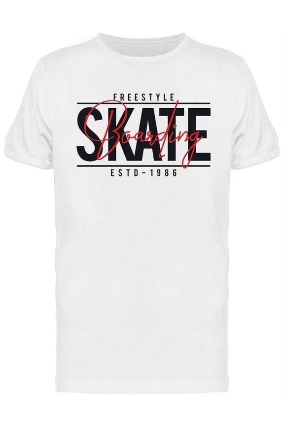 Freestyle Skateboarding Design T-Shirt Men -Image by Shutterstock, Male x-Large