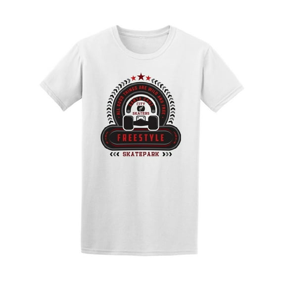 Freestyle Skatepark City Skaters T-Shirt Men -Image by Shutterstock, Male Medium