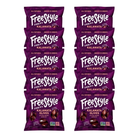 Freestyle Snacks - Kalamata Single Serve Olives - 10-Pack, 1.1oz