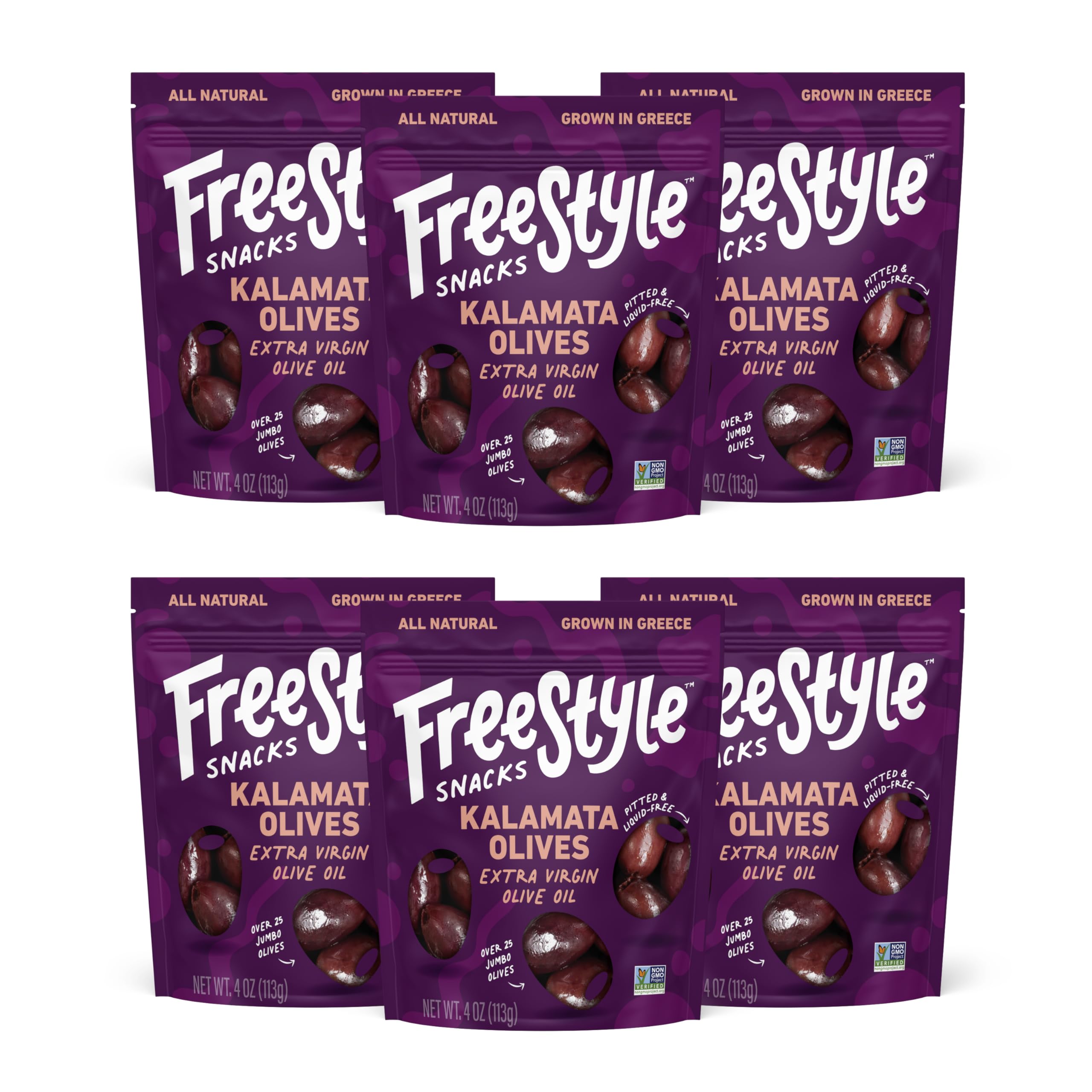 Freestyle Snacks, Olive Snack Packs Fresh Pitted Kalamata Olives