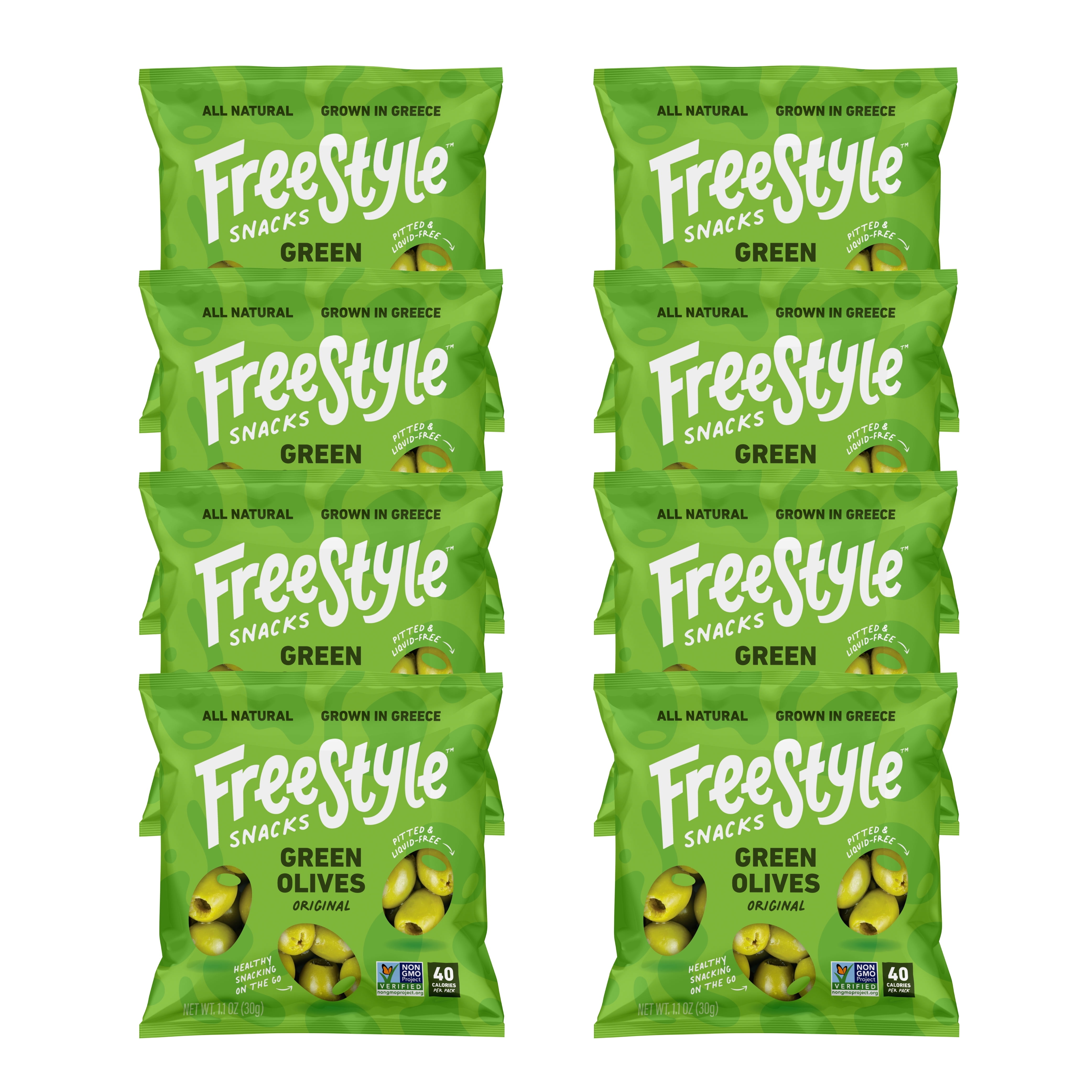 Freestyle Snacks - Original Single Serve Olives - 8-Pack, 1.1oz