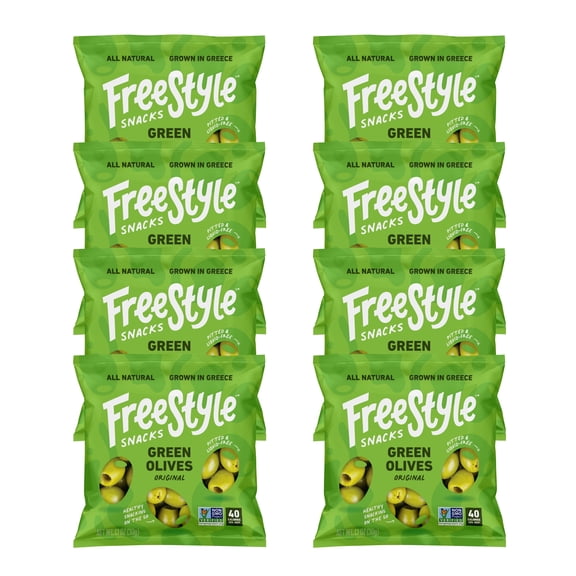 Freestyle Snacks - Original Single Serve Olives - 8-Pack, 1.1oz