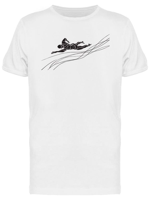 Freestyle Swimmer Design T-Shirt Men -Image by Shutterstock, Male x-Large